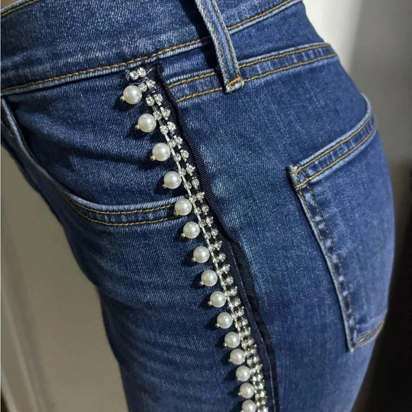 RAMY BROOK NEW YORK Women’s Cropped Pearl Jeans Made in U.S.A - Picture 8 of 16